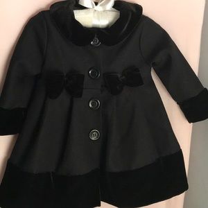 Black Dress Jacket with Velvet trim